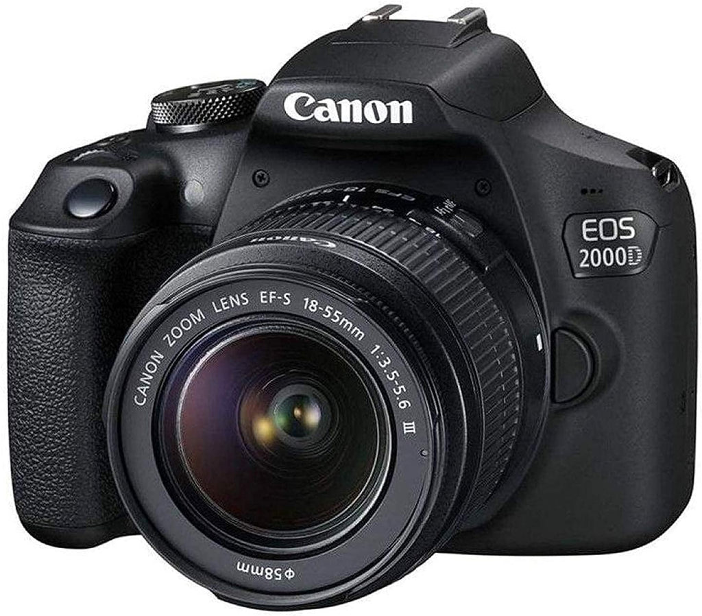 Canon EOS 2000D Rebel T7 Kit with EF-S 18-55mm f/3.5-5.6 III Lens + Canon 75-300 Lens+ Accessory Bundle +TopKnotch Deals Cloth (Renewed)