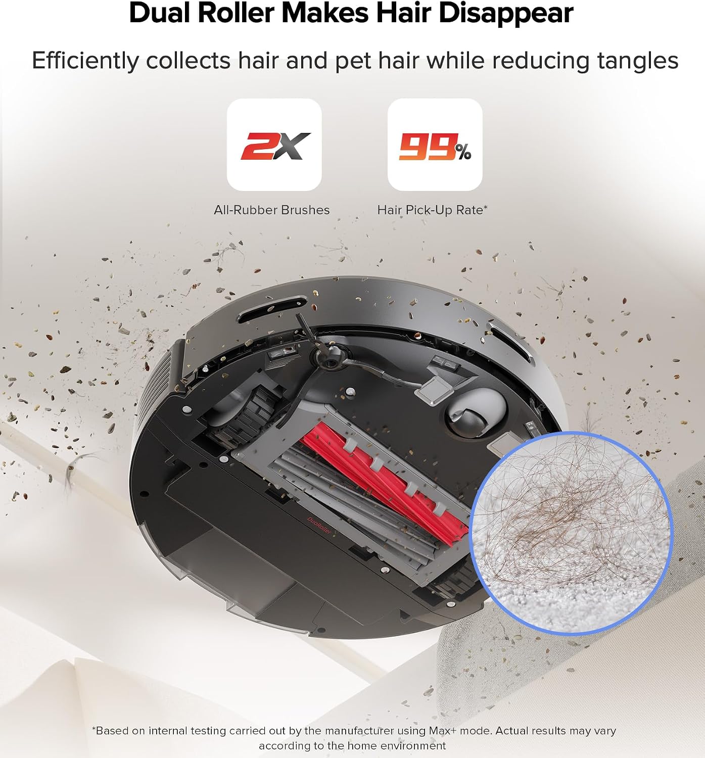 roborock Q5 Max+ Robot Vacuum with Self-Empty Dock, Upgraded from Q5+, 5500 Pa Suction, DuoRoller Brush, Hands-Free Cleaning for up to 7 Weeks, PreciSense LiDAR Navigation, App & Voice Control