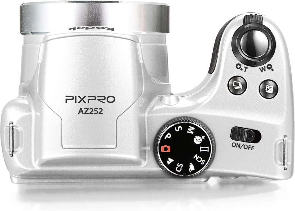 Kodak PIXPRO AZ252 Astro Zoom 16MP Digital Camera (White) Bundle with 32GB SD Card and Case (3 Items)