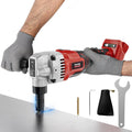 MtiolHig Cordless Metal Nibbler Compatible with Milwaukee 18V Battery (No Battery), 18-Gauge Electric Nibbler with Assist Handle & 2 Blades, 1900RPM Brushless Metal Cutter for Stainless Steel