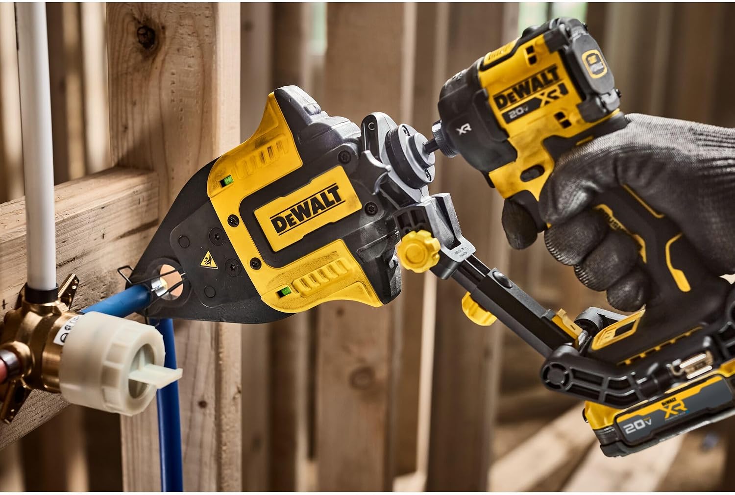 DEWALT IMPACT CONNECT PEX Crimp Ring Attachment for Impact Driver, Plumbing Tool (DWAPXCIR)