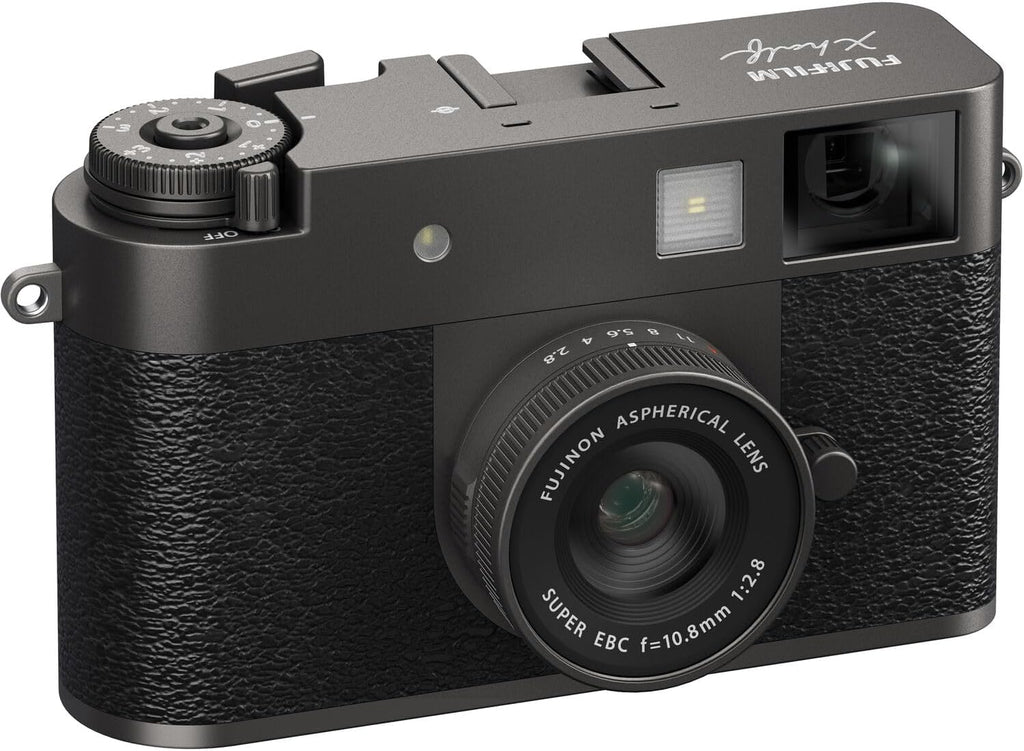 Fujifilm X Half Digital Camera (Charcoal Silver) Bundle with 64GB SD Card + Rope Wrist Strap + Camera Pouch + More Advanced Accessories