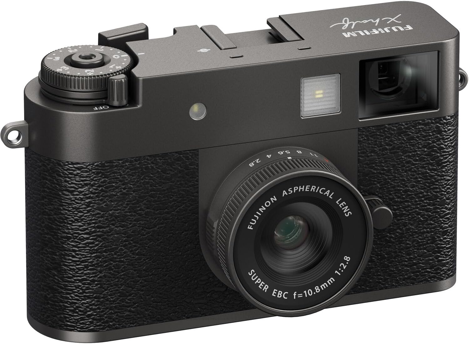 Fujifilm X Half Digital Camera (Charcoal Silver) Bundle with 64GB SD Card + Rope Wrist Strap + Camera Pouch + More Advanced Accessories
