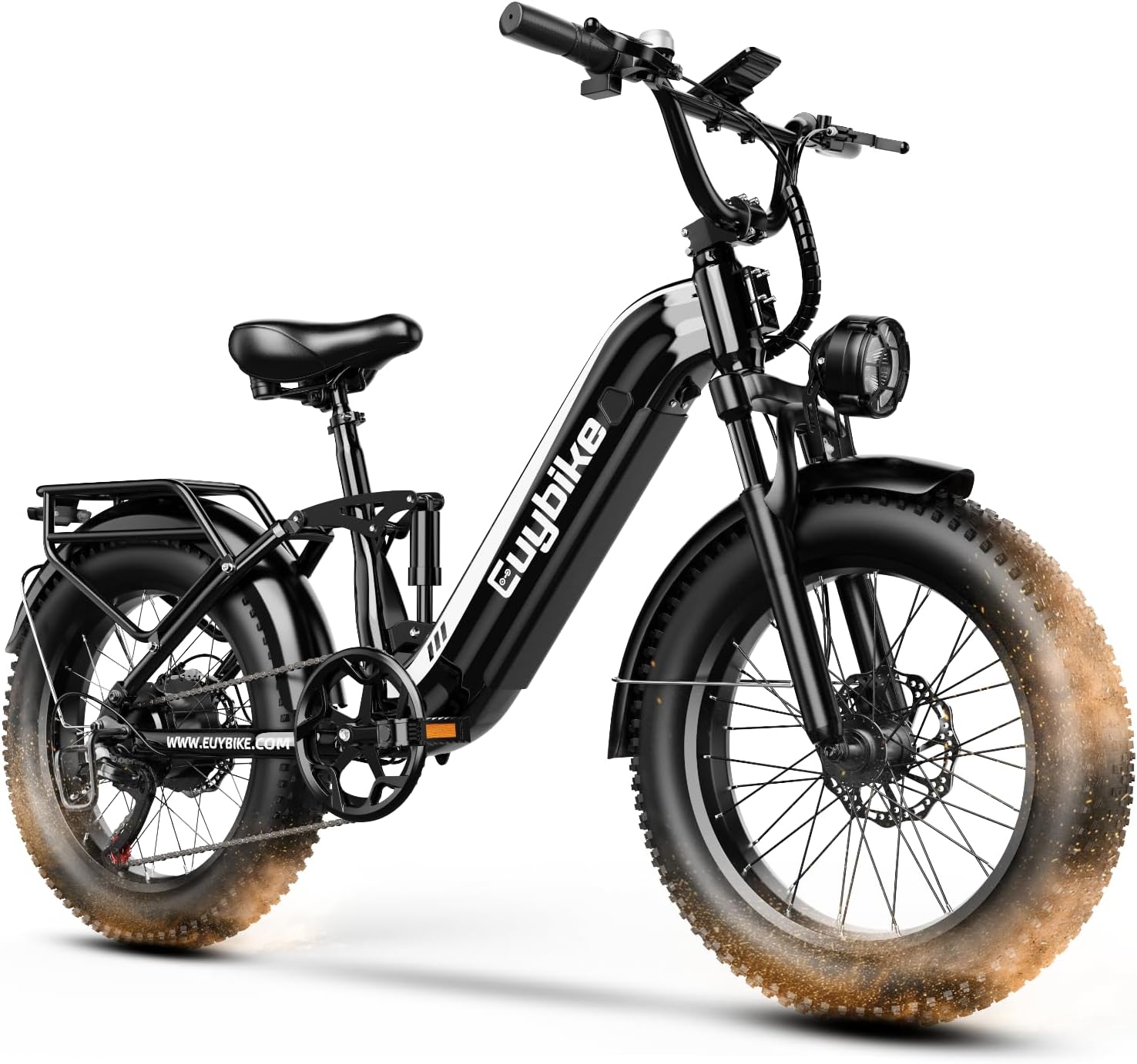 Electric Bike for Adults, 48V 20Ah Battery,1500W Peak Motor Step Thru Ebike 80+ Miles Max Range, 20x4.0 Fat Tires, Electric Mountain Bike for All Terrain, Ideal for Commute, Off-Road