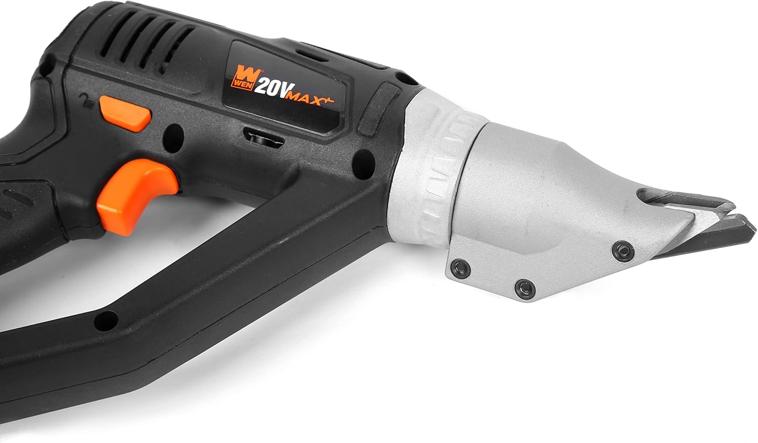 WEN Cordless Metal Shear, Variable Speed with 20V Max 2.0 Ah Lithium-Ion Battery and Charger (20314)