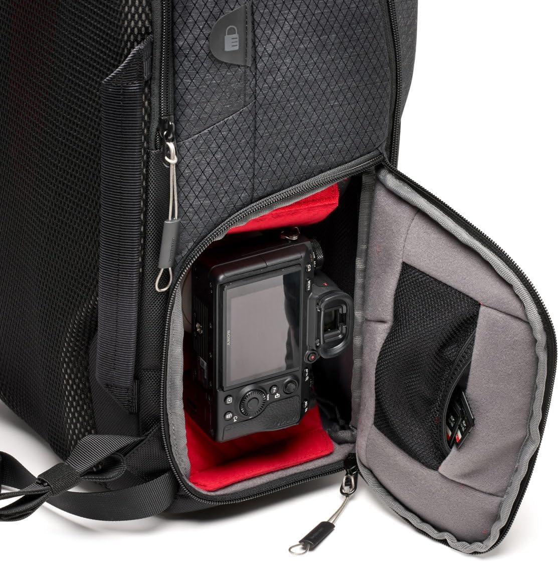 Manfrotto PRO Light Frontloader M, Professional Camera Backpack, Side and Front Access, Tripod Mount, Padded Backpack with Interchangeable Dividers, Black