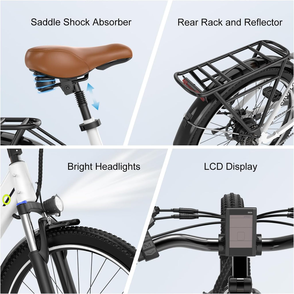 26' Electric Bike for Adult,1000W Peak, up 80 Miles Removable Battery Ebike,Adult Electric Bicycles for All Terrain,Men Women EBike, 7-Speed