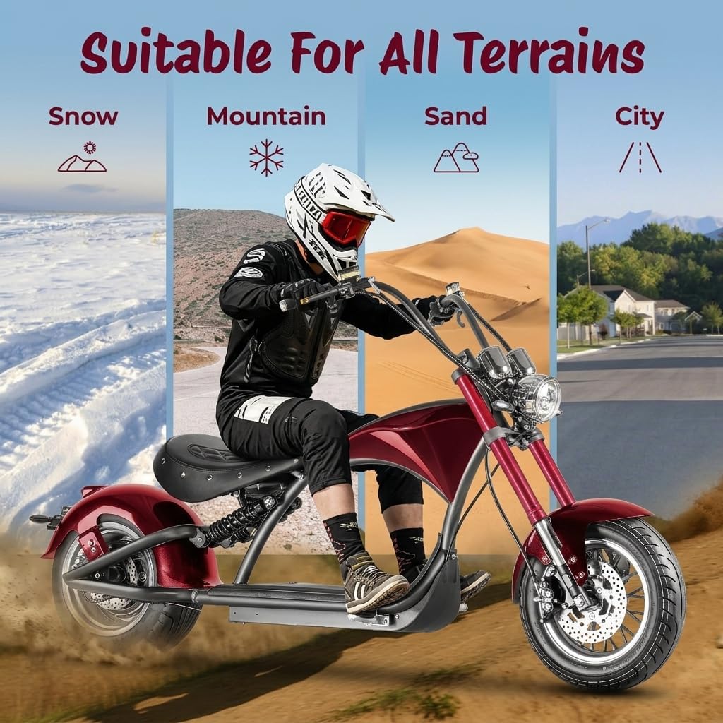 eAhora M1P 2000W Electric Motorcycle for Adults,37MPH 60V 30Ah Large Battery 40 Miles Range,Dual Hydraulic Brakes Full Suspension,Street Legal Electric Motorcycle for Commuting