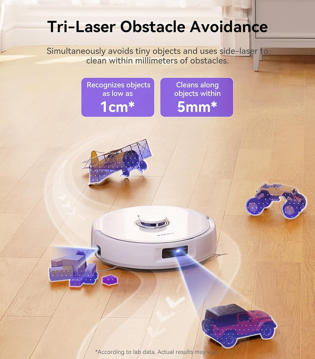 Narwal Freo X Ultra Robot Vacuum and Mop Combo, 8200Pa Robot Mop & Vacuum, Auto Mop Drying/Washing, Self-Empty, Zero-Tangling, DirtSense™, Maintenance-Free Base Station (Renewed)