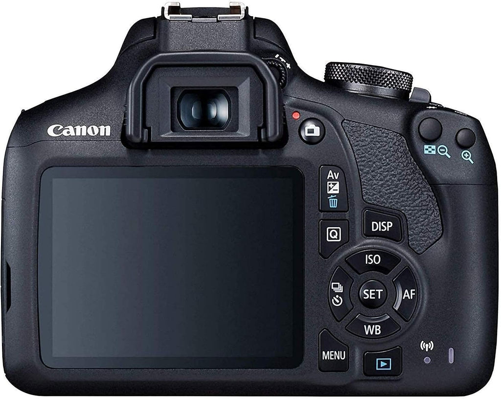 Canon EOS 2000D Rebel T7 Kit with EF-S 18-55mm f/3.5-5.6 III Lens + Canon 75-300 Lens+ Accessory Bundle +TopKnotch Deals Cloth (Renewed)