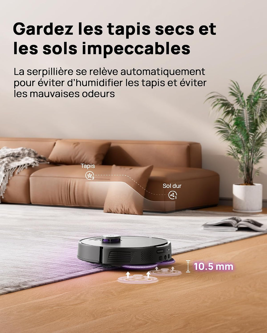 3i P10 Ultra Robot Vacuum and Mop Combo, Extendable Mop for Edges & Corners, 18000 Pa Suction Deep Cleaning, Auto Hot Mop Washing & Drying, Self-Emptying, Self-Refilling, AI Obstacle Avoidance