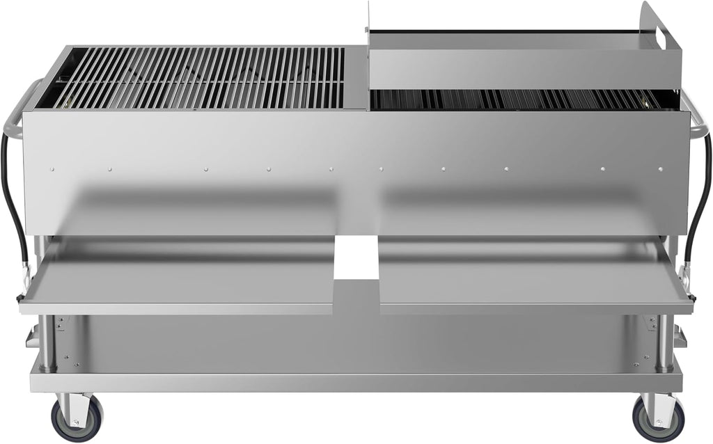 72 in. Commercial Outdoor Propane Gas Grill with 36 in. Griddle in Stainless-Steel, ETL Listed (CGKIT7-G36)