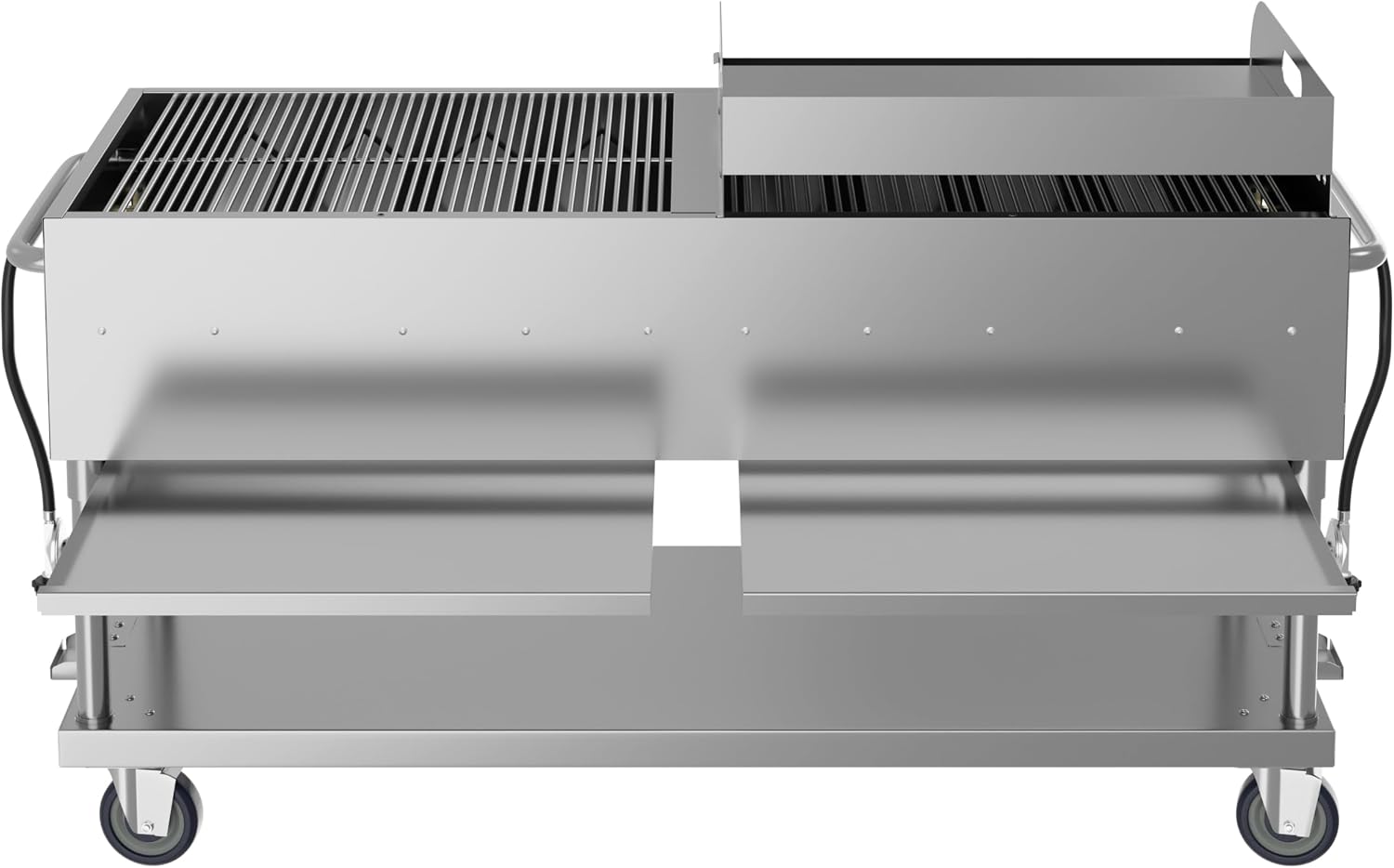 72 in. Commercial Outdoor Propane Gas Grill with 36 in. Griddle in Stainless-Steel, ETL Listed (CGKIT7-G36)