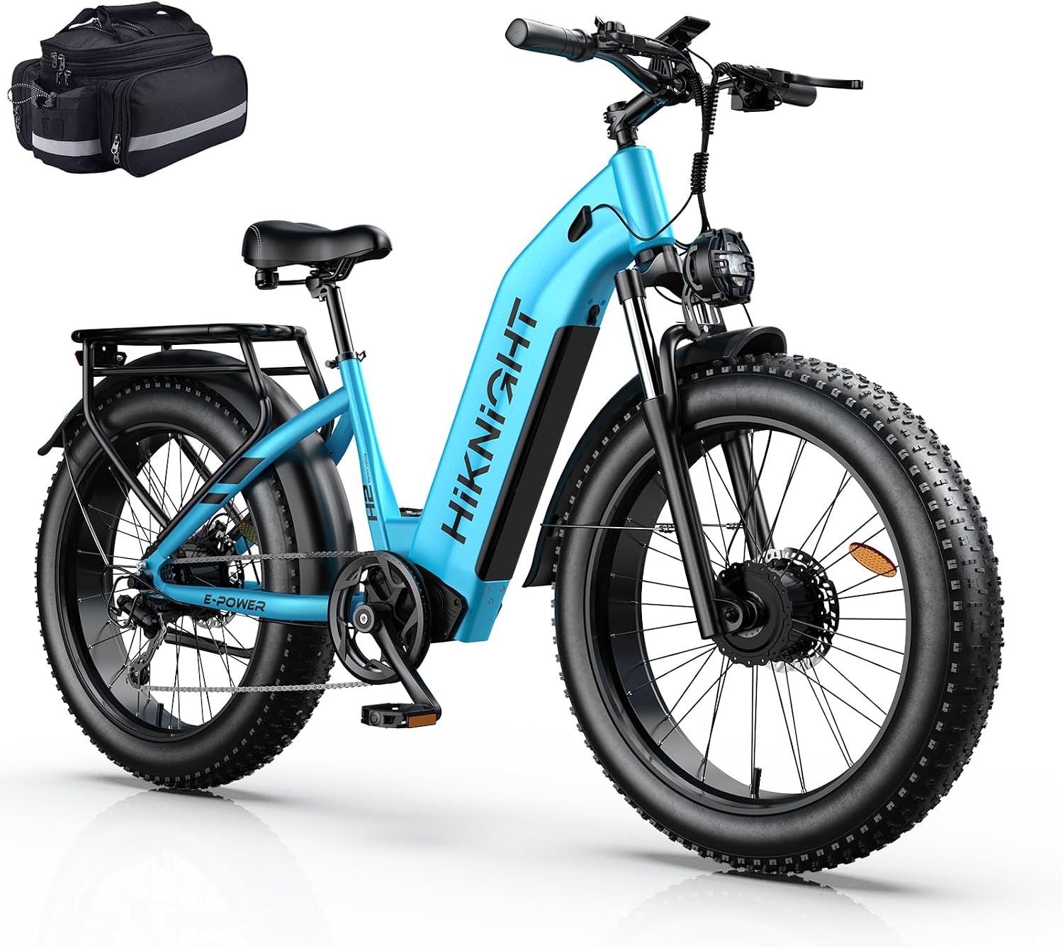 Dual Motor Electric Bike for Adults, 3000W Peak 52V 20AH Battery E Bike 26' x 4.0' Fat Tire Electric Mountain Bike Step-Thru Electric Bicycle for Women/Men, Up to 38MPH, Dual Hydraulic Brake