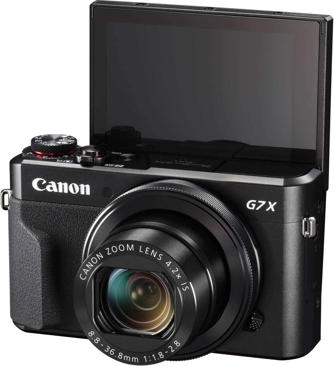 Canon PowerShot G7 X Mark II Digital Camera (Black) 20.1MP 1-Inch CMOS Sensor, DIGIC 7, 4.2X Optical Zoom Lens | Full HD 1080p Video, Wi-Fi, Tilting Touchscreen with Bag and 64GB Card