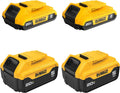 DEWALT 20V Max Battery, 4 Pack, Includes 2 x 5.0Ah Extended Runtime Batteries and 2 x 2.0Ah Compact Batteries (DCB235-4)