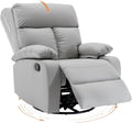 hzlagm Rocking Recliner Chair, Swivel Rocker Recliner, Glider Small Rocker Recliners for Small Spaces, Living Room, Bedroom, Nursery, RV, Grey