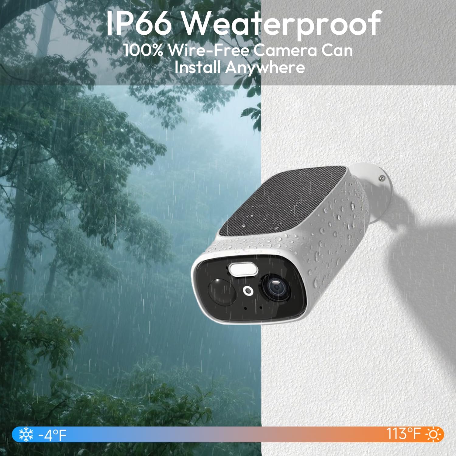 4pcs 2.4G/5G WiFi Cameras for Home Security with Embedded Solar Panel,2.5K Solar Security Cameras Wireless Outdoor with Color Night Vision,2-Way Talk,Siren,IP66, Cloud/SD, AI Detection,W/Alexa
