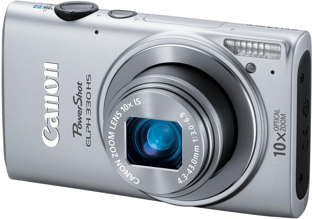 Canon PowerShot ELPH 330 HS 12.1 MP Wi-Fi Enabled CMOS Digital Camera with 10x Optical Zoom 24mm Wide-Angle Lens and 1080p Full HD Video (Silver)