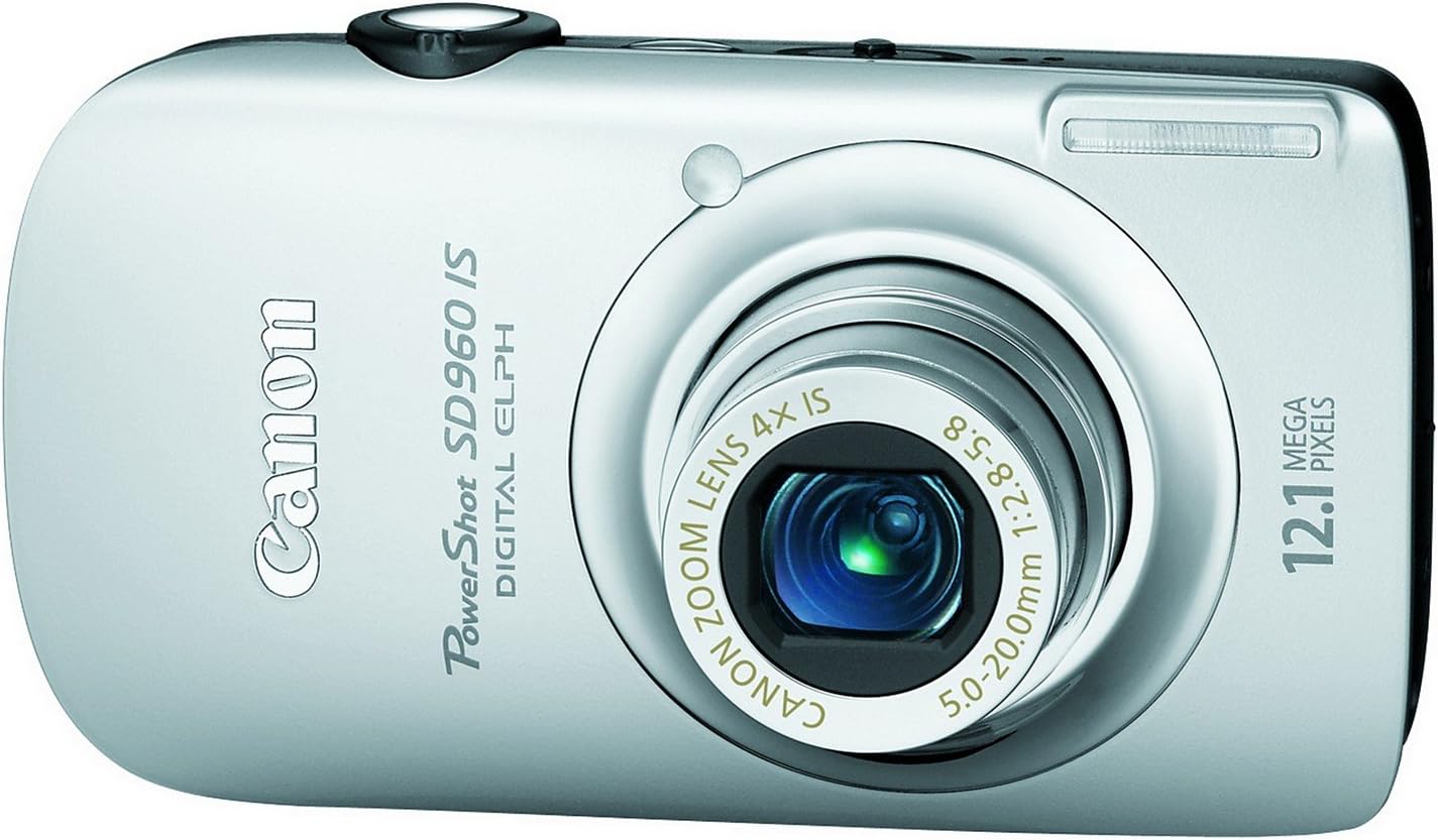 Canon PowerShot SD960IS 12.1 MP Digital Camera with 4x Wide Angle Optical Image Stabilized Zoom and 2.8-inch LCD (Silver)