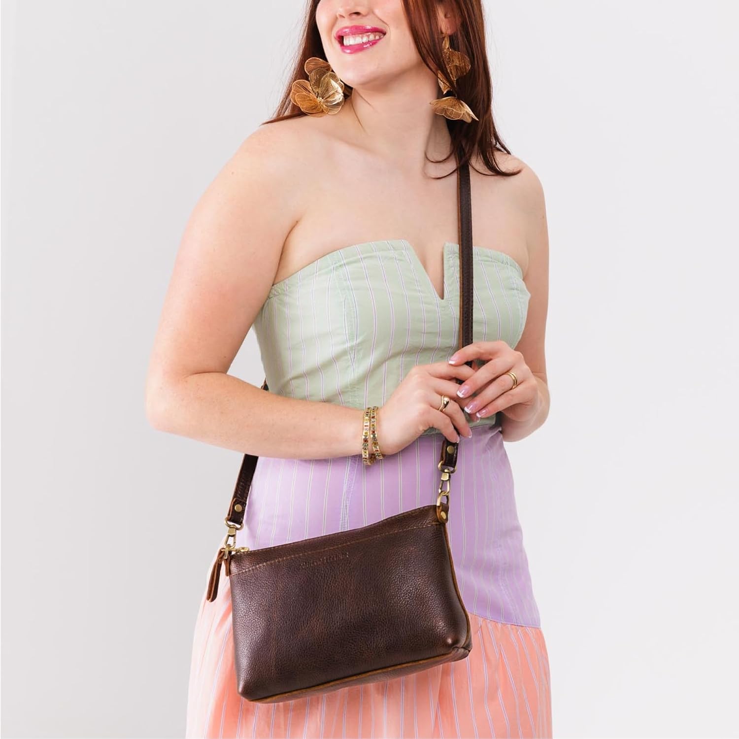 Portland Leather Goods Poppy Purse – Leather Handbag w/Removable Crossbody Strap – Handmade from the Finest Full-Grain Hides