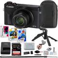 Canon PowerShot G7 X Mark III Digital Camera Bundle (Black) + Sandisk 64GB Extreme Card, Accessories & Photo/Video Editing Software Package (15 Items)