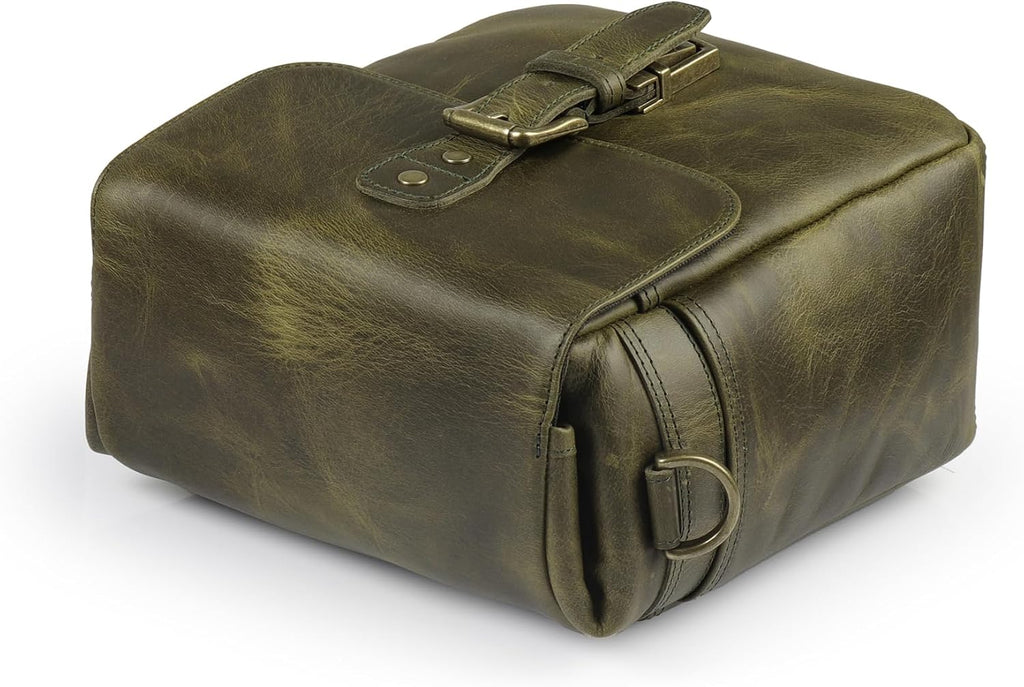 MegaGear Genuine Leather Camera Messenger Bag Mirrorless Portable electronic device cover