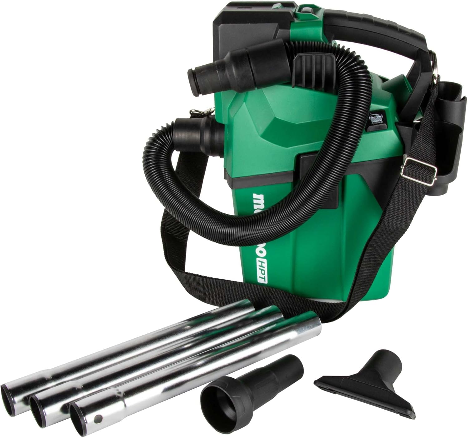 Metabo HPT 18V Cordless Wet/Dry Vacuum, 1.6 Gallon HEPA Filter Vacuum, Powerful 74 CFM Airflow, 8 ft. of Stretchable Hose, Eco and Boost Modes, Lightweight Design, Tool Body Only, RP18DAQ4