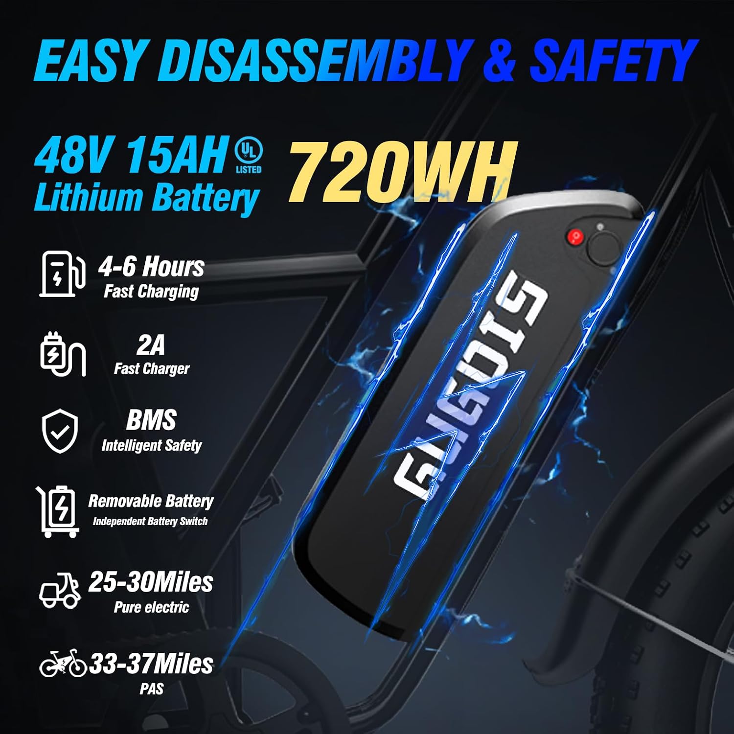 Folding Electric Bike for Adults, 2 Seater Electric Bike, 750W/1000W Peak Motor, 48V Removable Battery, Up to 28/30MPH & 45/60Miles, 16'/20' Tire Ebike, All-Terrain Foldable Electric Bicycles