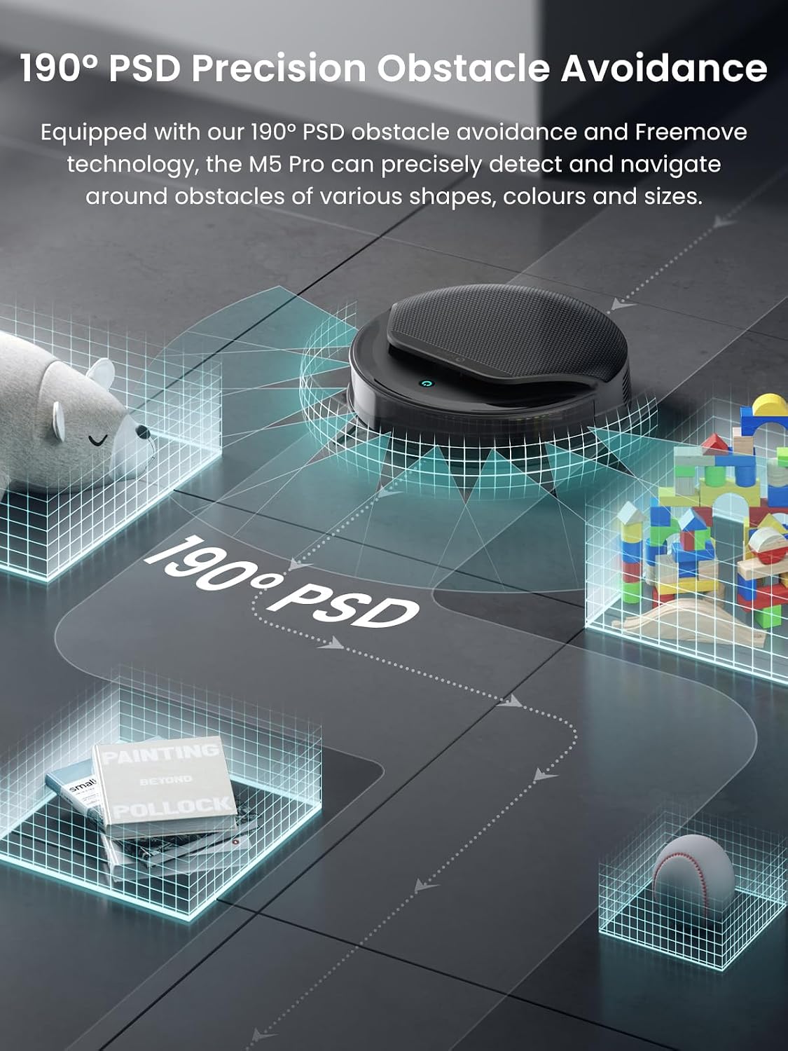 Lefant M5 Pro LiDAR Robot Vacuum and Mop, 18000Pa Suction, PSD 2.0 Smart Obstacle Avoidance, All-in-One Robot Vacuum 120 Day Self-Emptying, Auto Mop Washing, Drying&Refilling, Supports 2.4G/5G WiFi