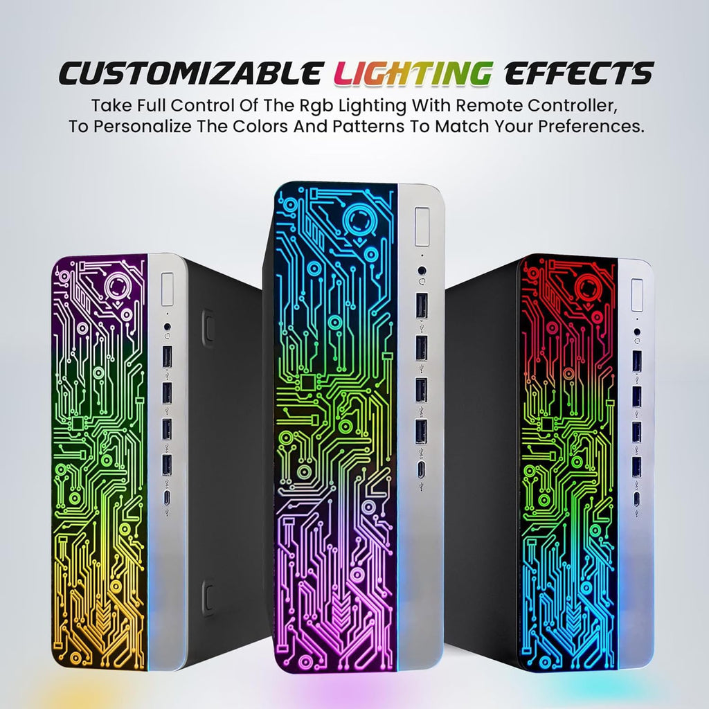 HP ProDesk RGB Desktop PC, Intel Core i5 6th Gen | 16GB DDR4 Ram | 512GB SSD | Dual 22 Inch Monitors | Gaming Keyboard & Mouse | Computer with AMD Radeon RX-550 4GB | Windows 11 Pro (Renewed)