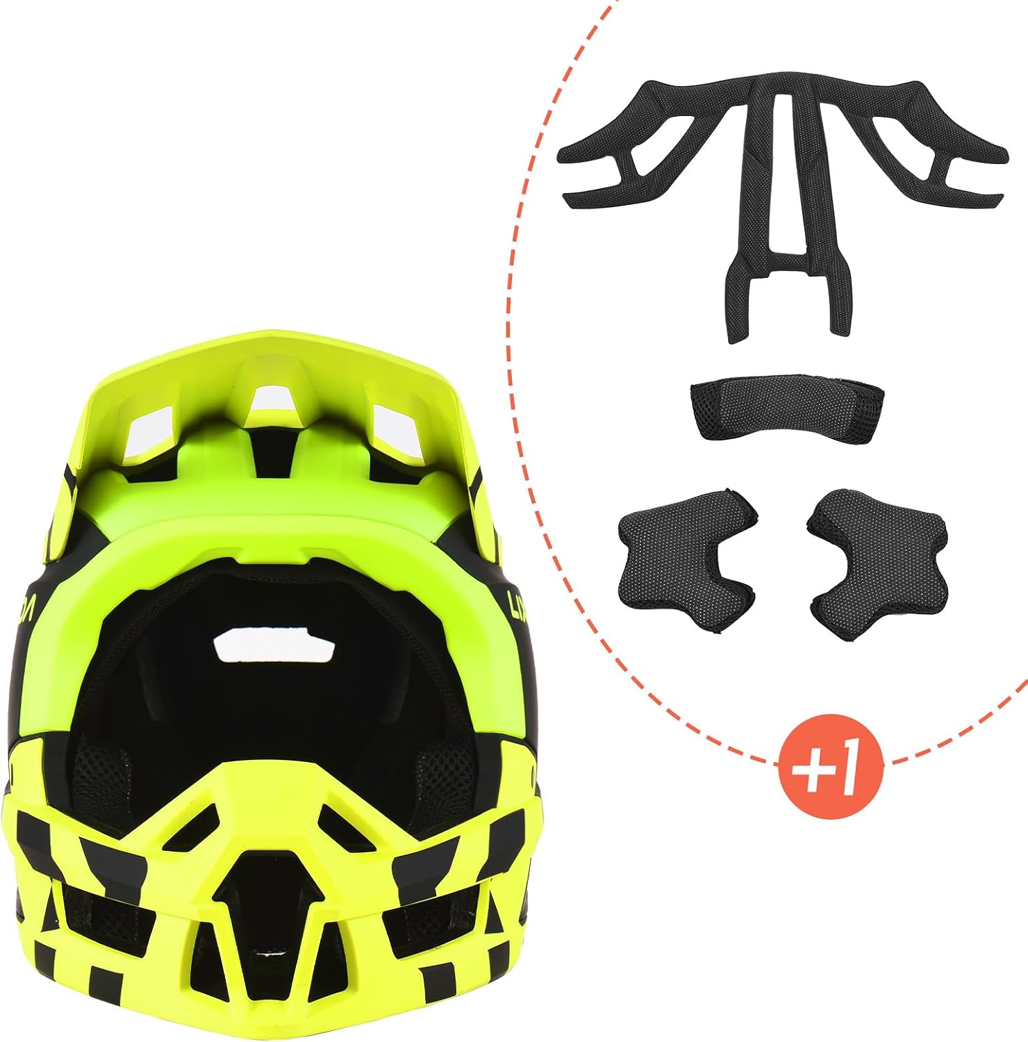 Lixada Adult Bike Helmet Full Face Mountain Bike Helmet Lightweight Bicycle Helmet Adult Cycling Helmet for Men Women 59-62CM