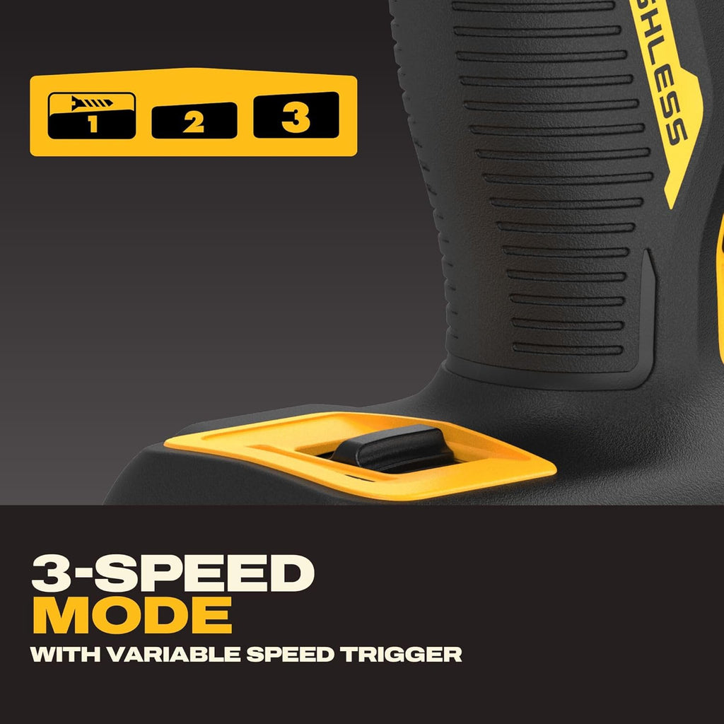 DEWALT 20V MAX Impact Driver, Cordless, 3-Speed, Battery and Charger Included (DCF845P1)