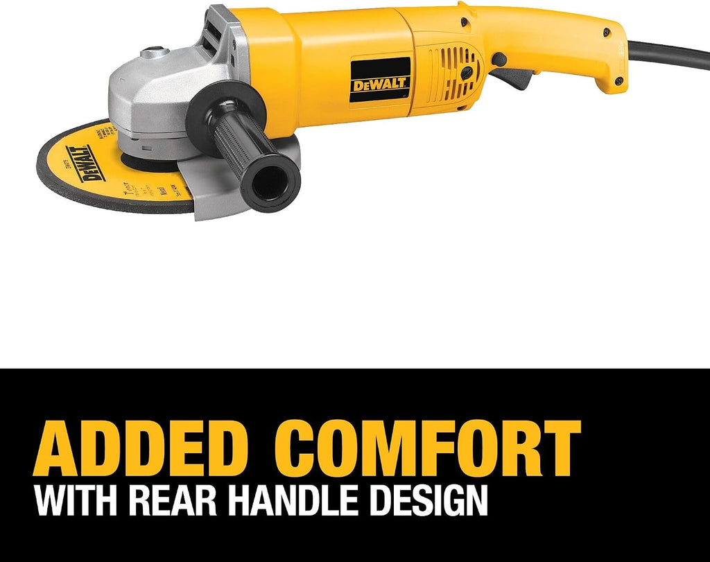 DEWALT Angle Grinder, 7-Inch, 13-Amp, 8,000 RPM, With Dust Ejection System, Corded (DW840)