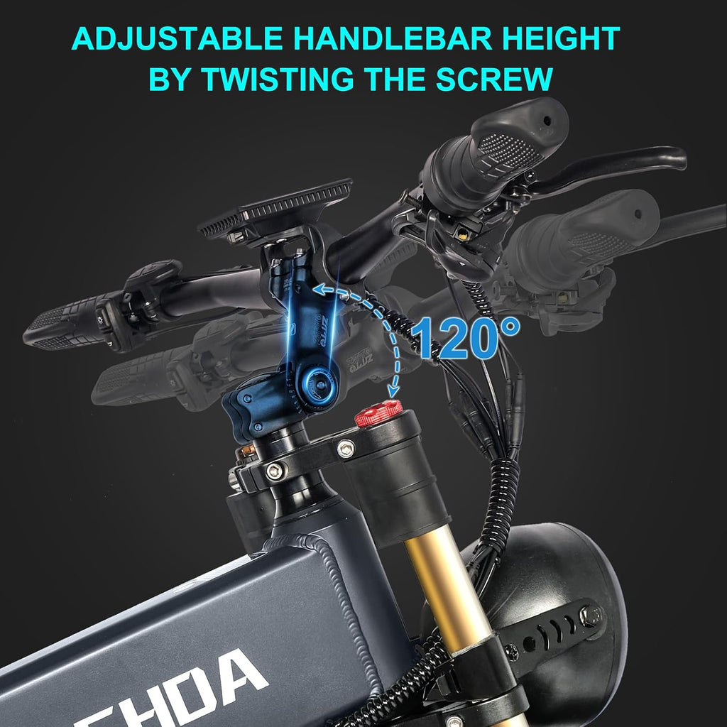 DAMSON Electric Bike for Adults Dual Motor AWD 5000W/3000W/1500W Peak 40MPH/30MPH Dirt Ebike, 52V/48V Max-Output Up to 65/80/120/160 Miles Long Range, 26' Full Suspension Fat Tire Mountains Bicycle