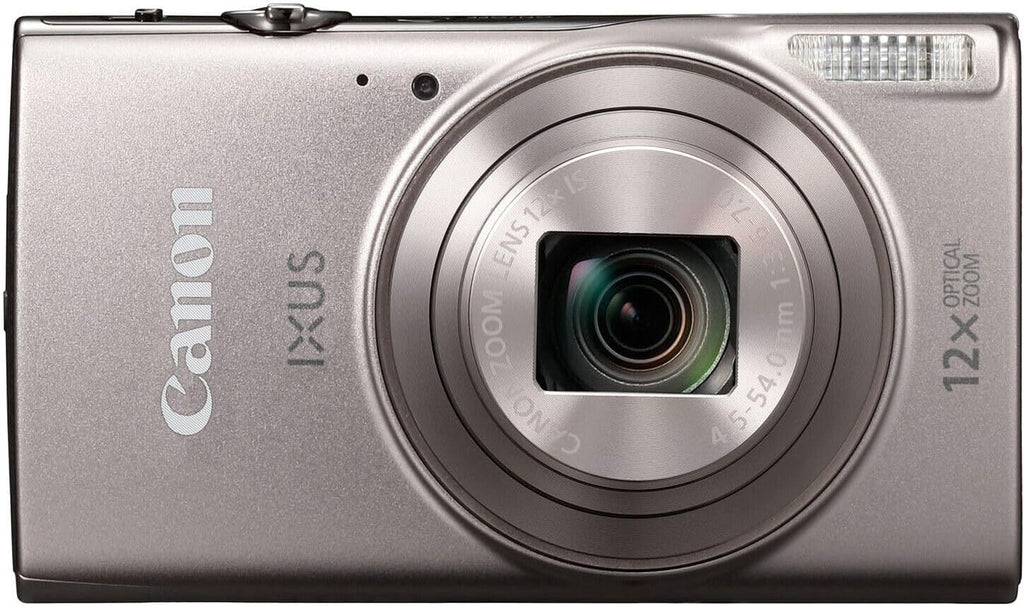 Canon PowerShot IXUS 285 HS 12X Optical Zoom Digital Camera (Silver) (1079C001) + NB11L Battery + 64GB Memory Card + Corel Photo Software + Case + Charger + LED Light + Card Reader + More