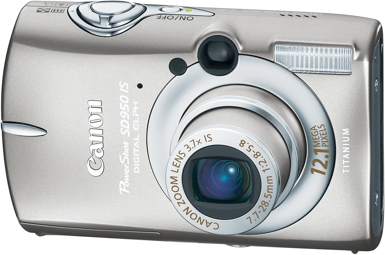 Canon PowerShot SD950IS 12.1MP Digital Camera with 3.7x Optical Image Stabilized Zoom (Titanium)