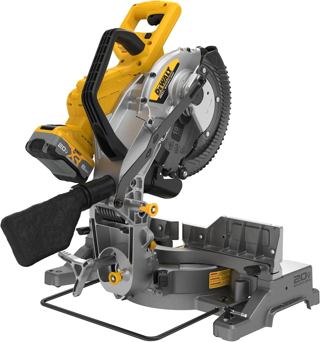 DEWALT 20V MAX XR 10 in. Double Bevel Fixed Miter Saw Kit (DCS714WW1)
