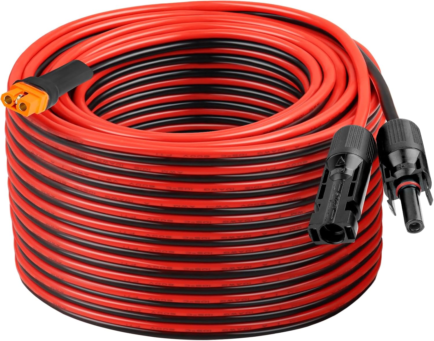 XRDS -RF 100FT 10AWG Solar Adapter Cable to XT60i - Tinned Copper Wire with PVC Jacket, XT60i Solar Extension Cable for Power Station and Portable Generator