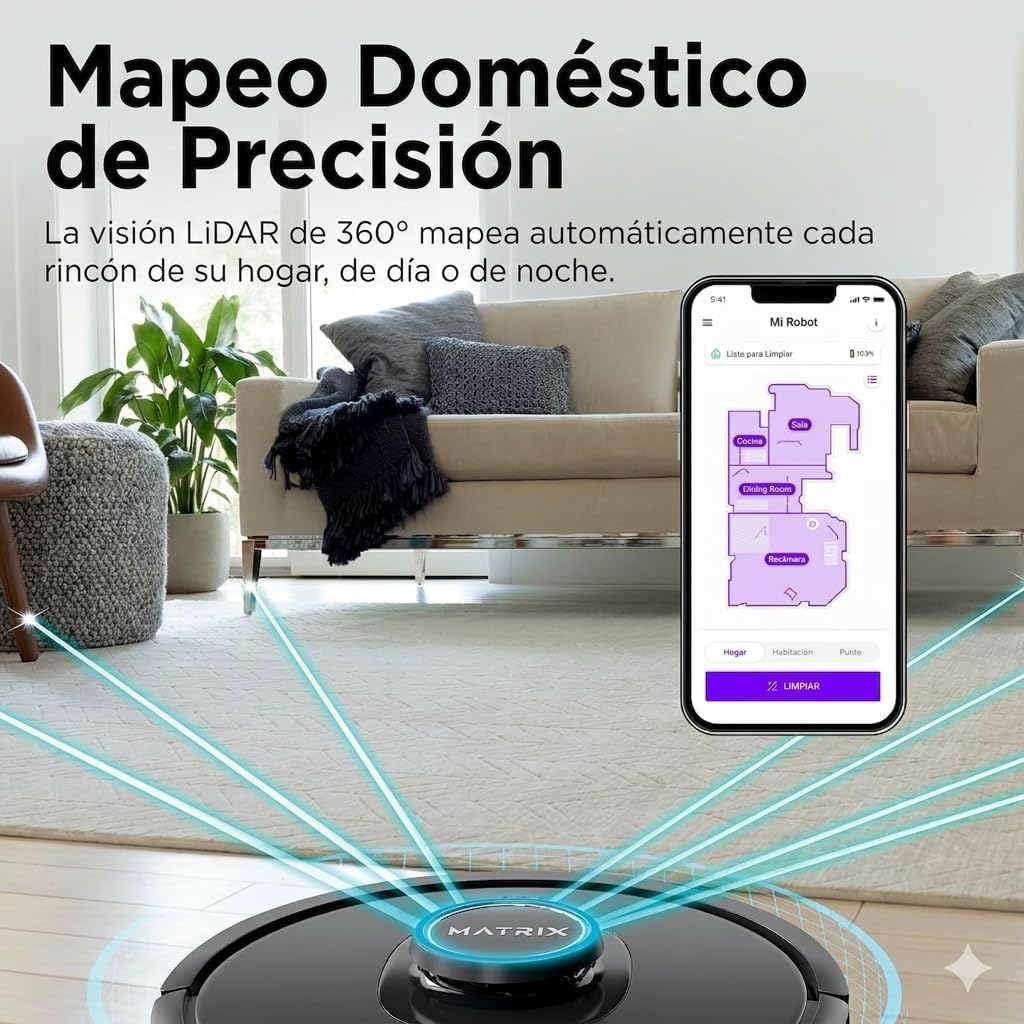 Shark R-RV2310 Matrix Robot Vacuum for Carpets and Hardfloors with Self-Cleaning Brushroll and Precision Mapping - Certified Refurbished