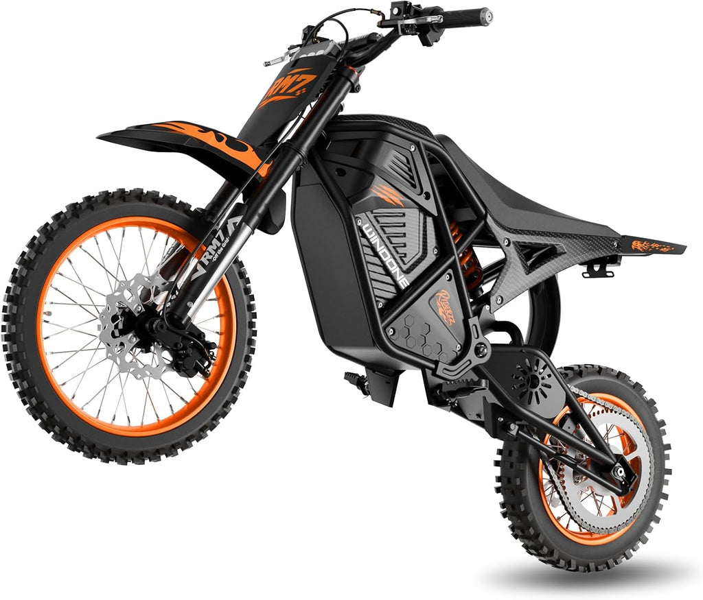 Windone RM7 Electric Dirt Bike for Teens & Adults, 48V 22.5Ah, 37MPH & 45-Mile Electric Motorcycle, 2200W Ebike, 14'/12' Off-Road Tire E-Bike, Dual Hydraulic Brakes, Full Suspension, Fit Age 13+