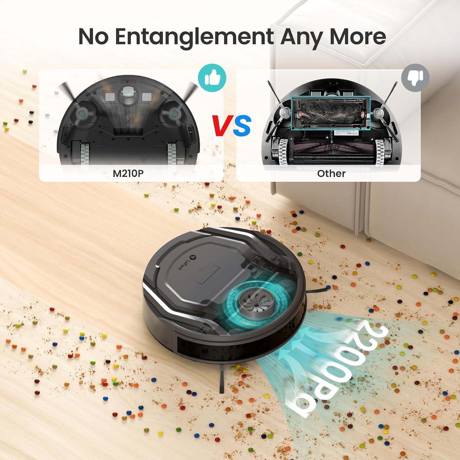 Lefant M210 Pro Robot Vacuum Cleaner and Remote