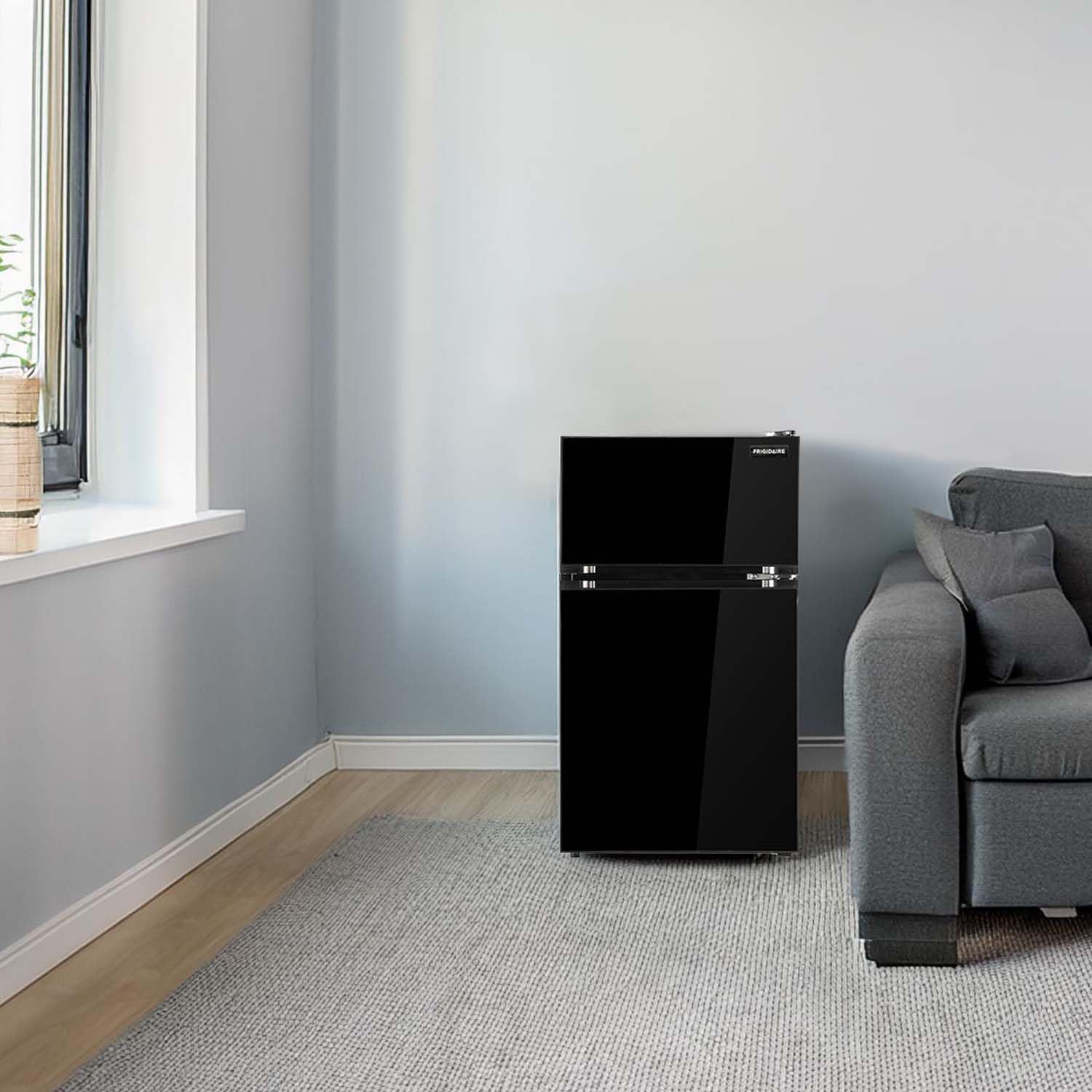 Frigidaire, 3 Cu. Ft. Refrigerator, Glass Two Door, Black