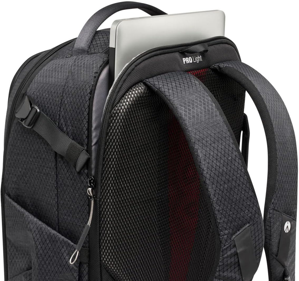 Manfrotto PRO Light Frontloader M, Professional Camera Backpack, Side and Front Access, Tripod Mount, Padded Backpack with Interchangeable Dividers, Black