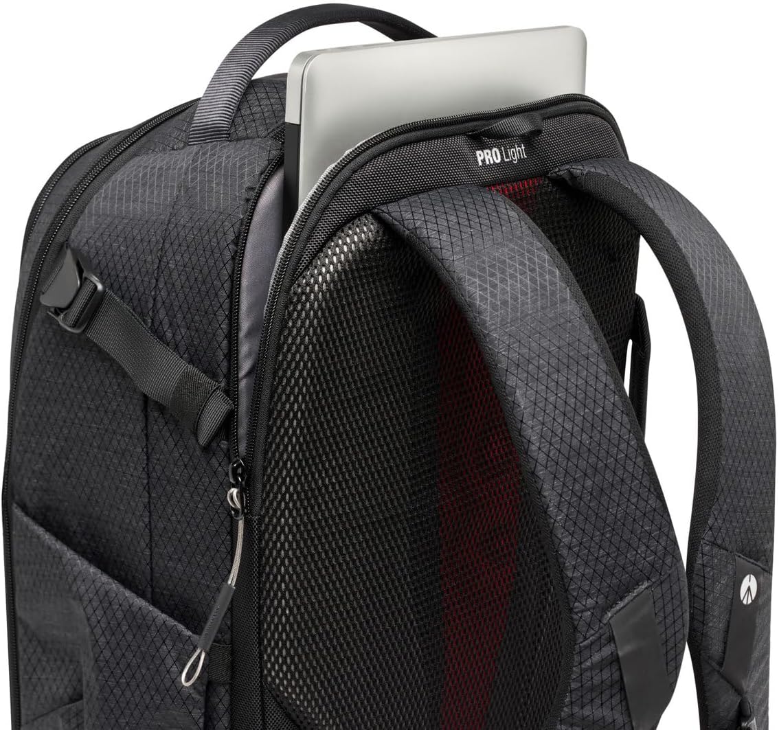 Manfrotto PRO Light Frontloader M, Professional Camera Backpack, Side and Front Access, Tripod Mount, Padded Backpack with Interchangeable Dividers, Black