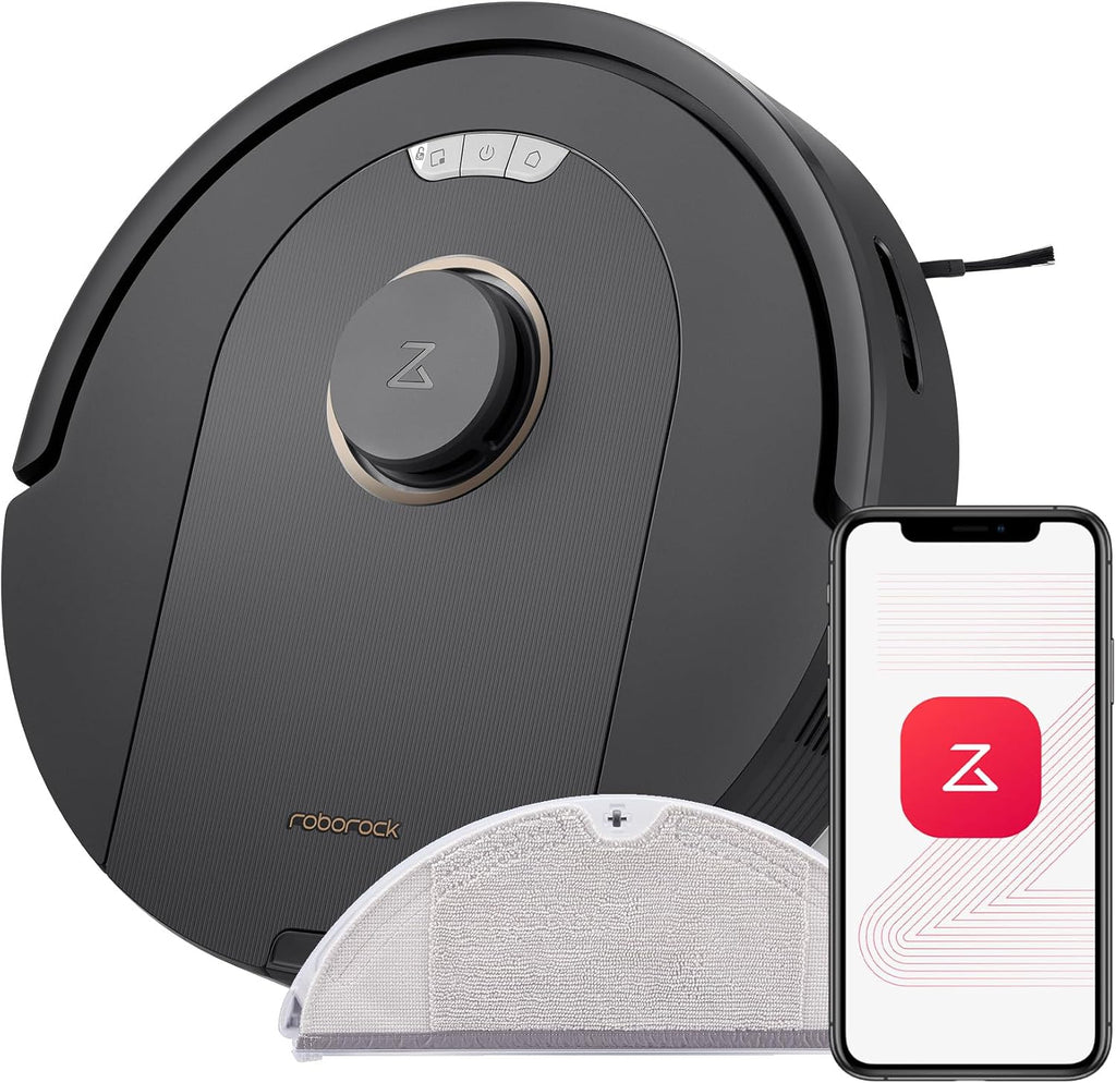roborock Q5 Pro Robot Vacuum and Mop Cleaner, 5500Pa Suction, DuoRoller Brush, Black