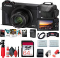 Canon PowerShot G7 X Mark III Digital Camera (Black) (3637C001) + 64GB Memory Card + NB13L Battery + Corel Photo Software + Charger + Card Reader + Soft Bag + Flex Tripod + More