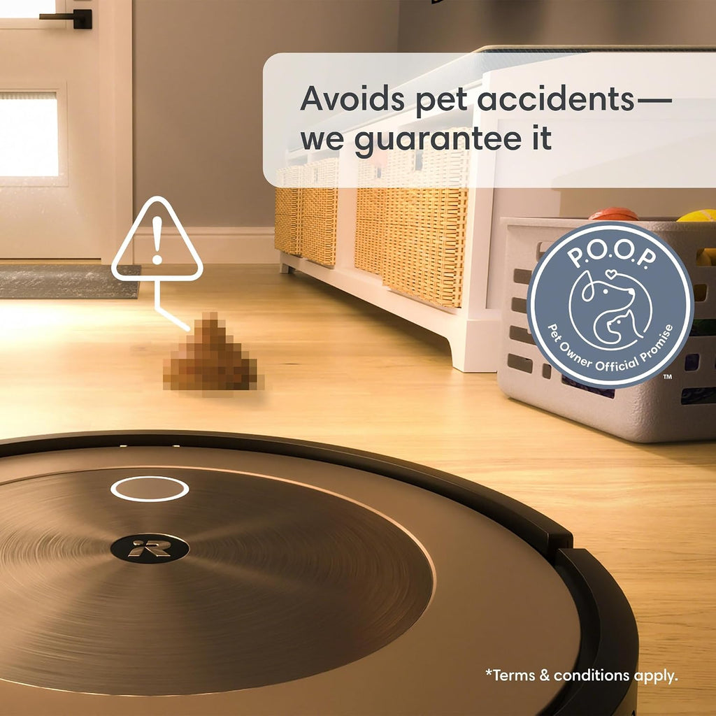 iRobot Roomba j9+ Self-Emptying Robot Vacuum – Powerful Suction, Identifies and Avoids Obstacles Like Waste, Self-Empties for 60 Days, Best for Homes with Pets, Smart Mapping, Works with Alexa