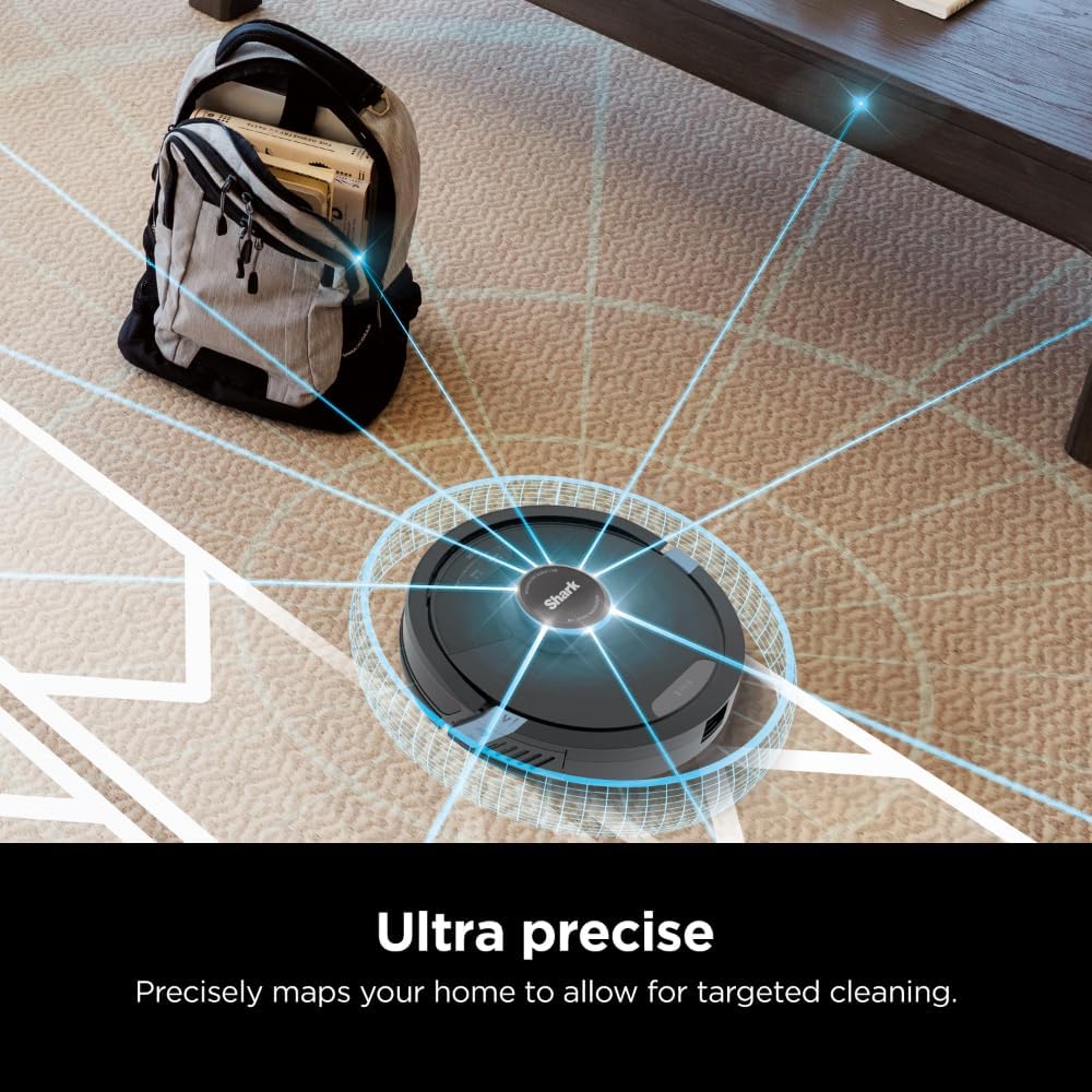 SHARK RV2620WD AI Ultra Robot Vacuum and Mop with Matrix Clean Navigation, CleanEdge Technology, Perfect for Pet Hair, Carpets, Hard Floors, Compatible with Alexa, Black/Mocha