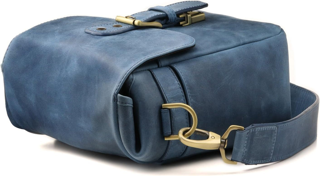MegaGear Genuine Leather Camera Messenger Bag Mirrorless Portable electronic device cover